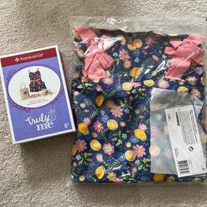 American girl doll dress and accessories and matching dress for child